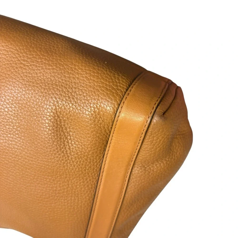 Michael kors brown leather expandable tote bag